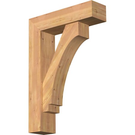 Imperial Block Smooth Bracket W/ Offset Brace, Western Red Cedar, 7 1/2W X 28D X 40H